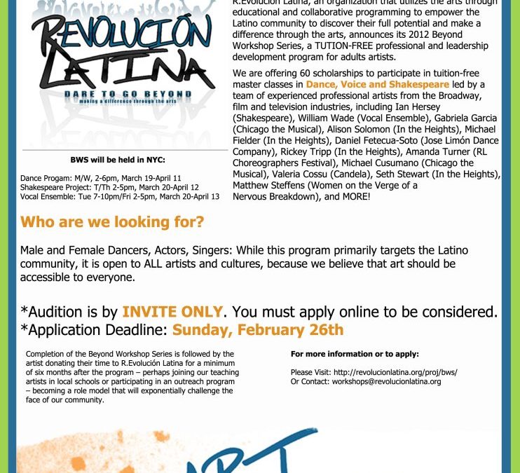 Revolucion Latina Beyond Workshop Series 2012