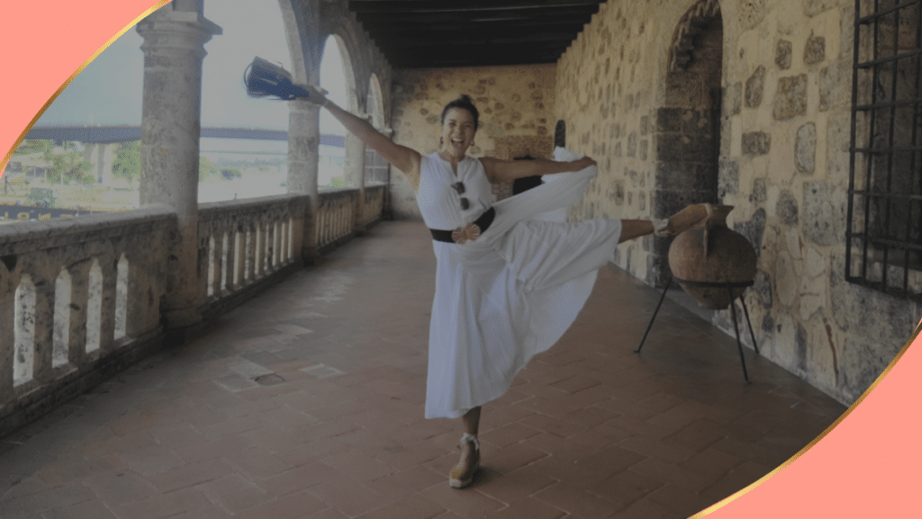 Joselyn Martinez ballerina pose, happy