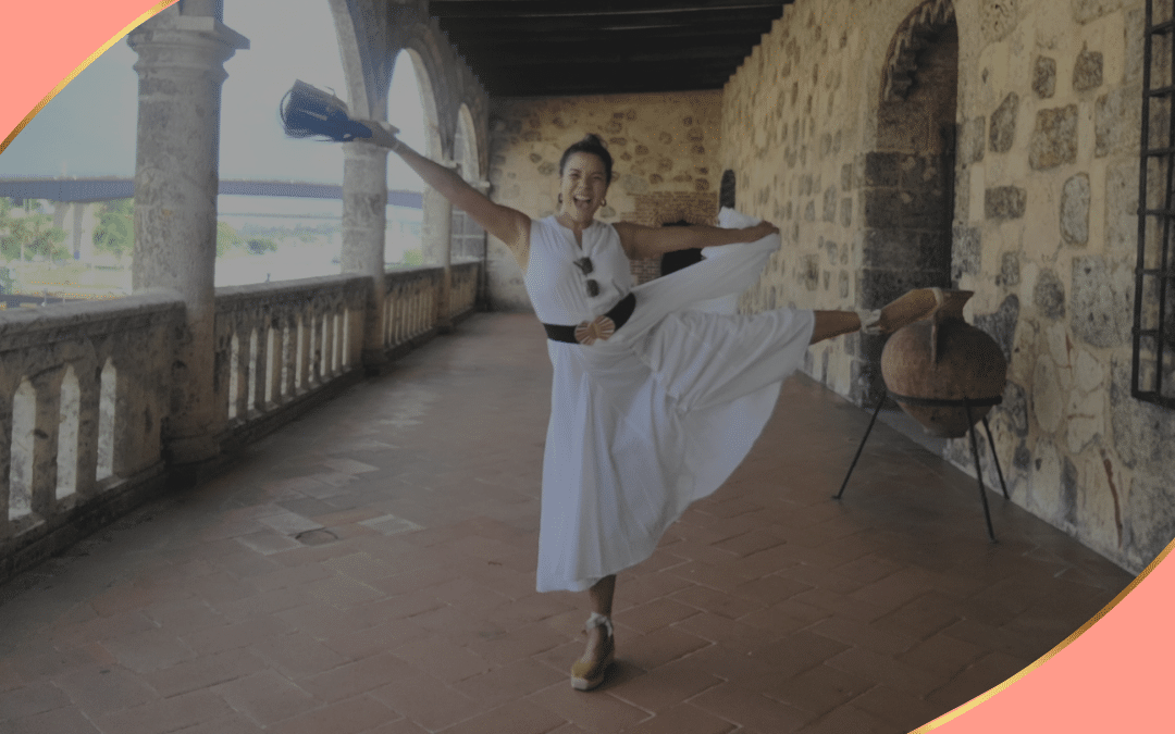 Joselyn Martinez ballerina pose, happy